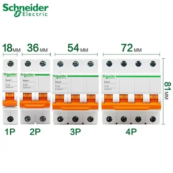 Schneider electric Mini Disjuntor Jednoduché 9 istič EA9AN okruhu 1p komã © tou je 2p 3p 4p C typ 6A 10A 16A 20A 25A 32A 63A 50A AC EA9AN