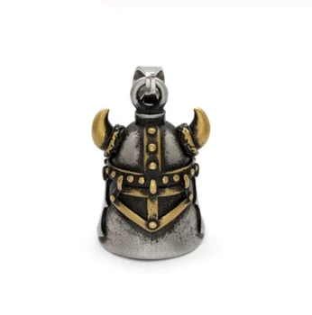 Móda Punku Viking Bojovník Prilba Bell Na Oboch Stranách Lokomotíva Posuvné Prívesok Náhrdelník Mužov Prilba Bell Náhrdelník Šperky
