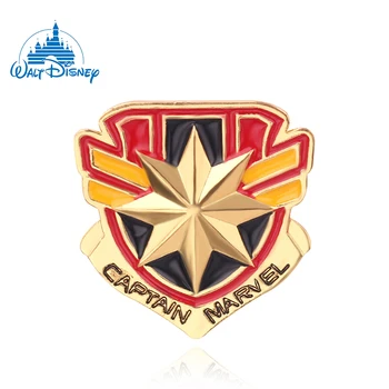 Disney Superhrdina Film Captain Marvel Zliatiny Brošňa Kovové Smalt Klopě Pin Avengers Odznak Pre Batoh Príslušenstvo Darček