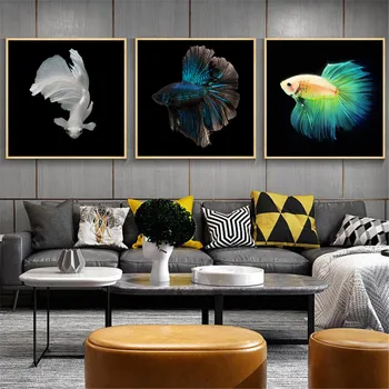 Farebné Rybky Koi Plagát Plátno Tlačiť Maľovanie Na Stenu Umenie Obývacia Izba Domáce Dekorácie